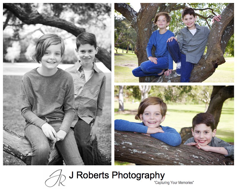 Portraits of step siblings - family portrait photography sydney